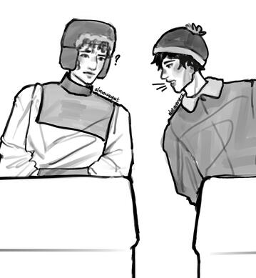 2x half-body B/W sketch, ~$22